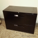 Global Black 2 Drawer Lateral File Cabinet, Locking